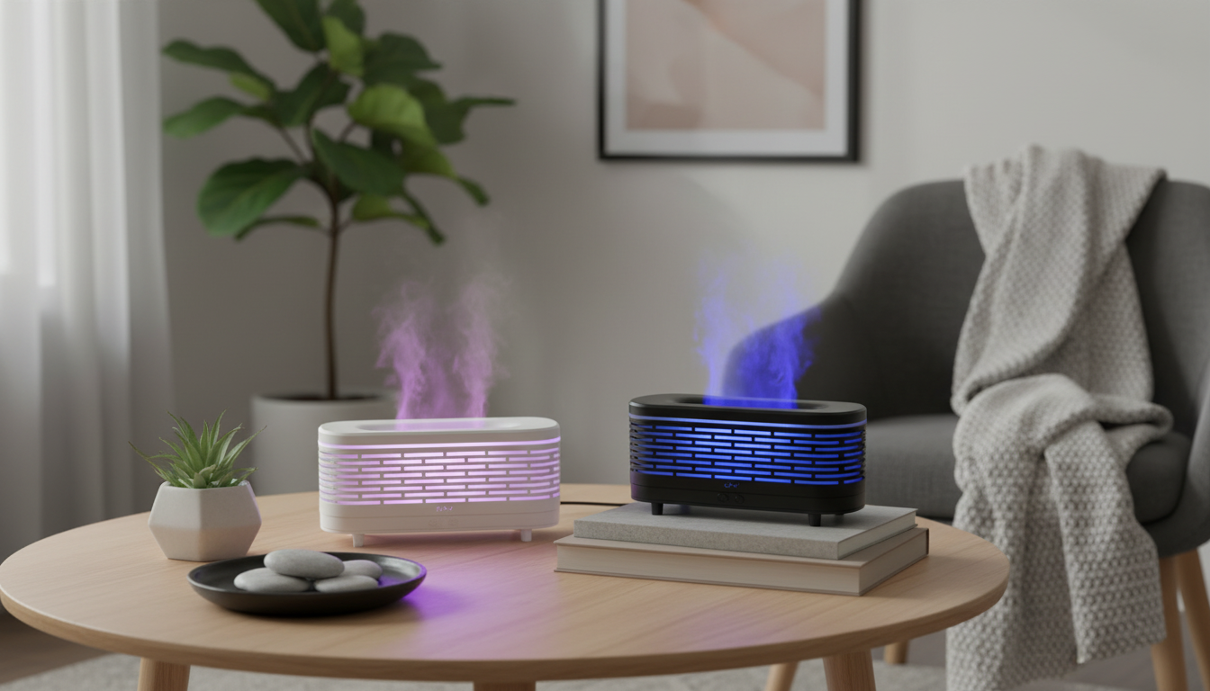 USB Ultrasonic Diffuser Humidifier with Color Nightlight